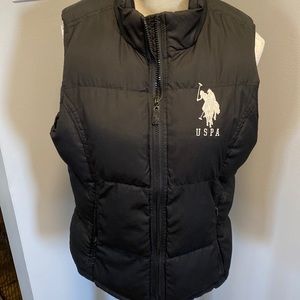Us Polo Black Vest, Size X Large, Fully Lined